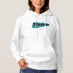 Darstellung des Cartoon elektrischer Lokomotive Hoodie