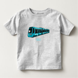 Darstellung des Cartoon elektrischer Lokomotive Kleinkind T-shirt