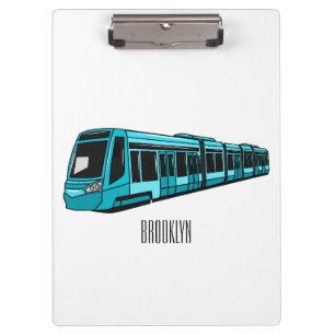 Darstellung des Cartoon elektrischer Lokomotive Klemmbrett