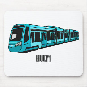 Darstellung des Cartoon elektrischer Lokomotive Mousepad