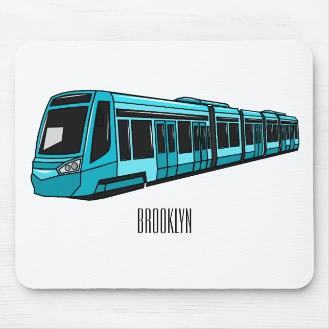 Darstellung des Cartoon elektrischer Lokomotive Mousepad (Vorne)