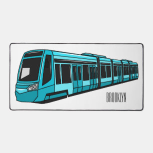 Darstellung des Cartoon elektrischer Lokomotive Schreibtischunterlage