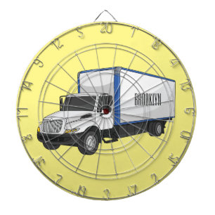 Darstellung des Cartoon im Box-LKW Dartscheibe