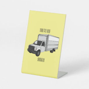 Darstellung des Cartoon im Box-LKW Sockelschild