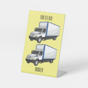 Darstellung des Cartoon im Box-LKW Sockelschild