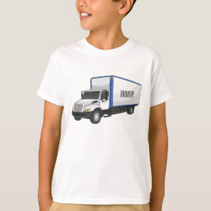 Darstellung des Cartoon im Box-LKW T-Shirt