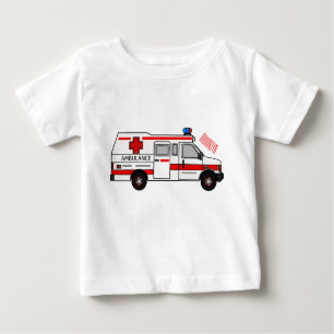 Darstellung des Cartoon im Krankenwagen Baby T-shirt