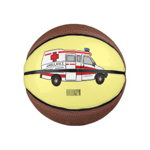 Darstellung des Cartoon im Krankenwagen Mini Basketball