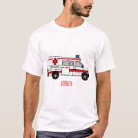 Darstellung des Cartoon im Krankenwagen