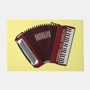 Darstellung des Cartoon in Accordion Fußmatte