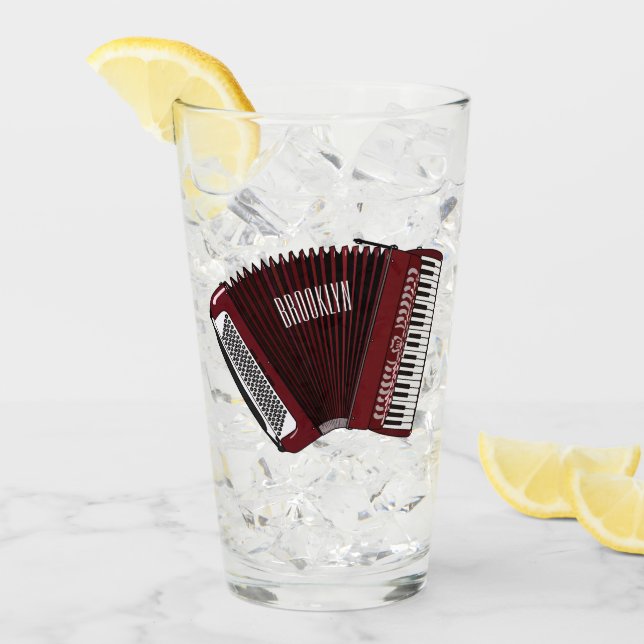 Darstellung des Cartoon in Accordion Glas (Vorderseite Ice)