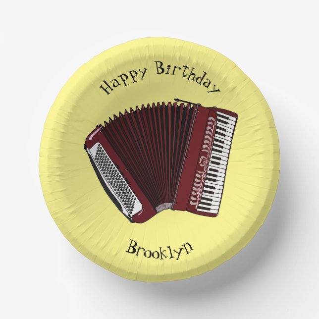 Darstellung des Cartoon in Accordion Pappteller (Vorderseite)