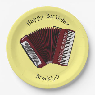 Darstellung des Cartoon in Accordion Pappteller