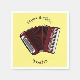Darstellung des Cartoon in Accordion Serviette