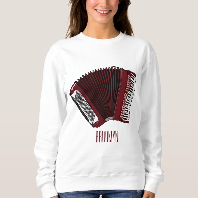 Darstellung des Cartoon in Accordion Sweatshirt (Vorderseite)