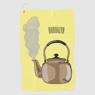 Darstellung des Cartoon in Stovetop oder hob kette Golfhandtuch