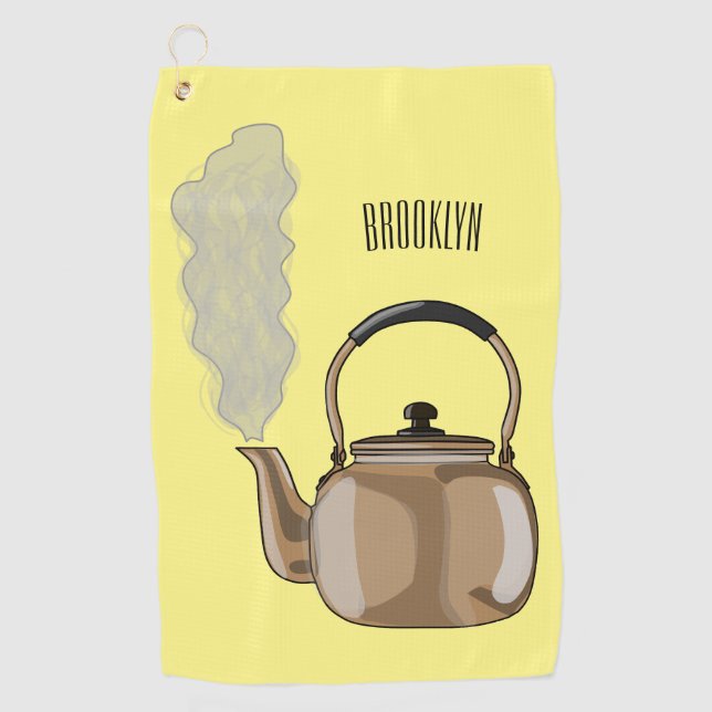 Darstellung des Cartoon in Stovetop oder hob kette Golfhandtuch (Vorderseite)