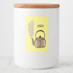 Darstellung des Cartoon in Stovetop oder hob kette Lebensmitteletikett