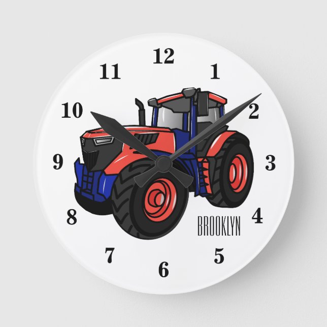 Darstellung des Cartoon Runde Wanduhr (Vorderseite)