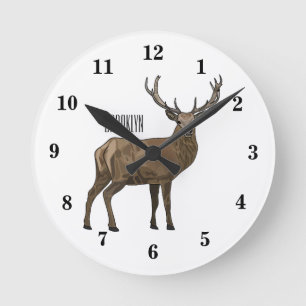 Darstellung des Cartoon Runde Wanduhr