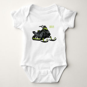 Darstellung des Cartoon Snowmobile Baby Strampler