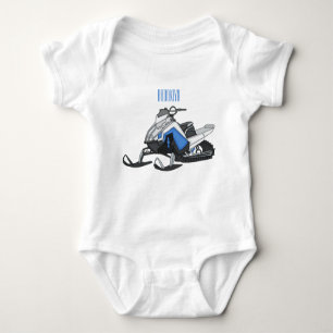 Darstellung des Cartoon Snowmobile Baby Strampler