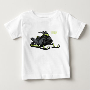 Darstellung des Cartoon Snowmobile Baby T-shirt