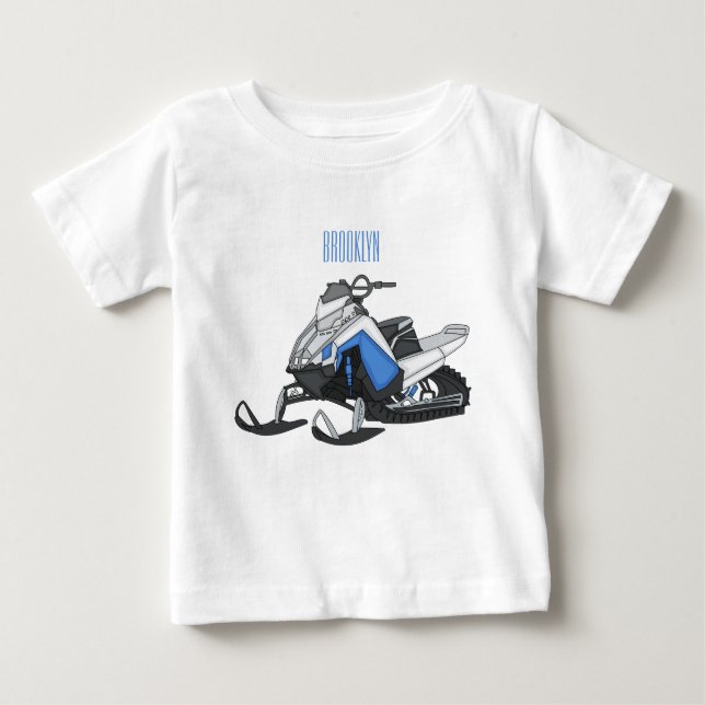 Darstellung des Cartoon Snowmobile Baby T-shirt (Vorderseite)