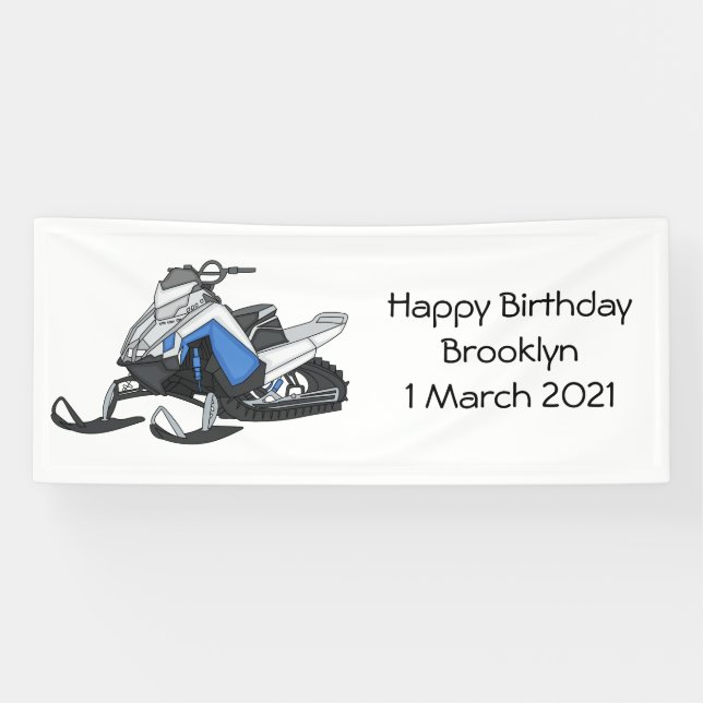 Darstellung des Cartoon Snowmobile Banner (Horizontal)