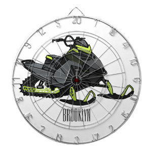 Darstellung des Cartoon Snowmobile Dartscheibe