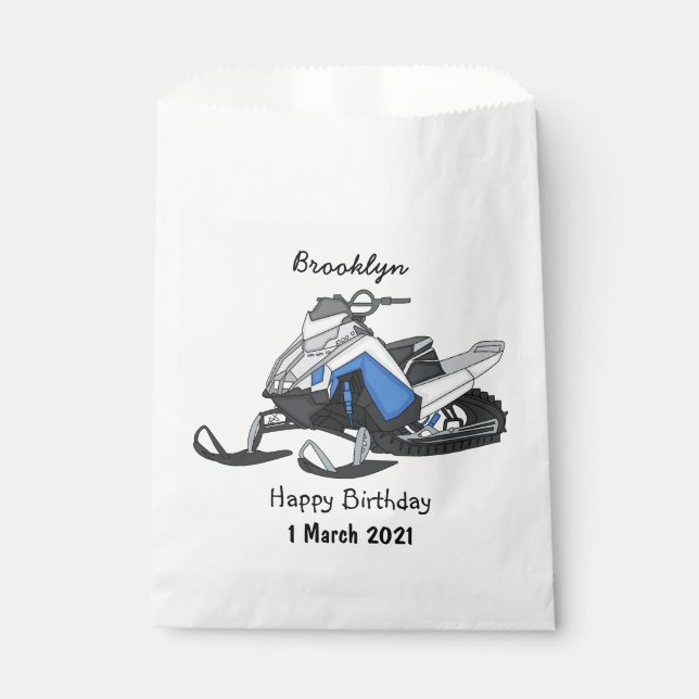 Darstellung des Cartoon Snowmobile Geschenktütchen (Vorderseite)