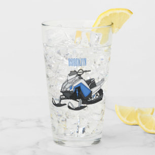 Darstellung des Cartoon Snowmobile Glas