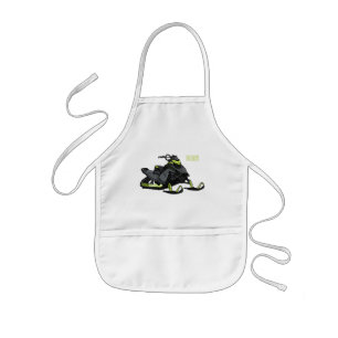 Darstellung des Cartoon Snowmobile Kinderschürze