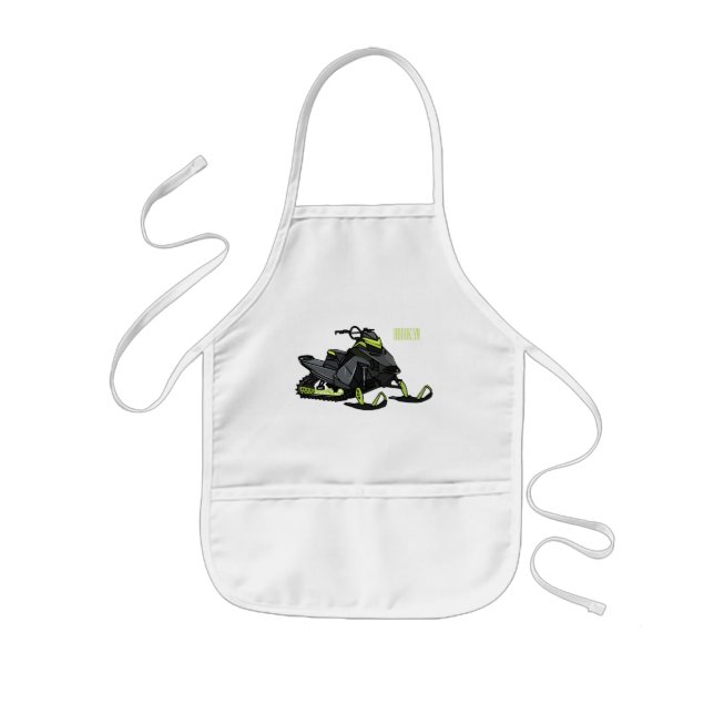 Darstellung des Cartoon Snowmobile Kinderschürze (Vorne)