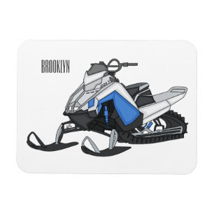 Darstellung des Cartoon Snowmobile Magnet