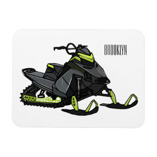 Darstellung des Cartoon Snowmobile Magnet
