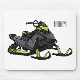 Darstellung des Cartoon Snowmobile Mousepad
