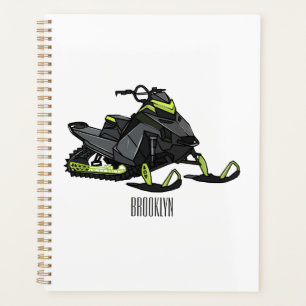Darstellung des Cartoon Snowmobile Planer