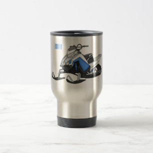 Darstellung des Cartoon Snowmobile Reisebecher