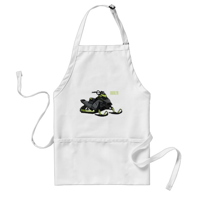 Darstellung des Cartoon Snowmobile Schürze (Vorne)