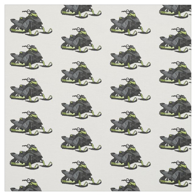 Darstellung des Cartoon Snowmobile Stoff (Muster)