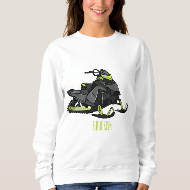 Darstellung des Cartoon Snowmobile Sweatshirt (Vorderseite)