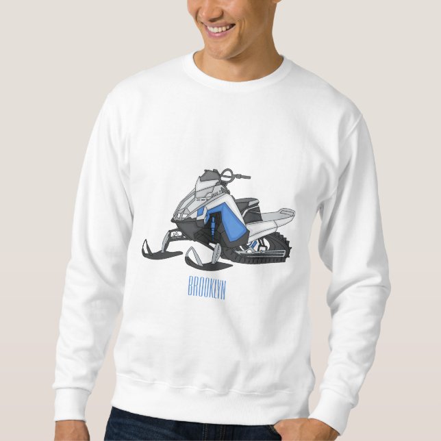 Darstellung des Cartoon Snowmobile Sweatshirt (Vorderseite)