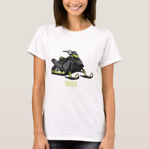 Darstellung des Cartoon Snowmobile T-Shirt