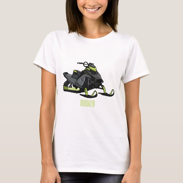 Darstellung des Cartoon Snowmobile T-Shirt (Vorderseite)