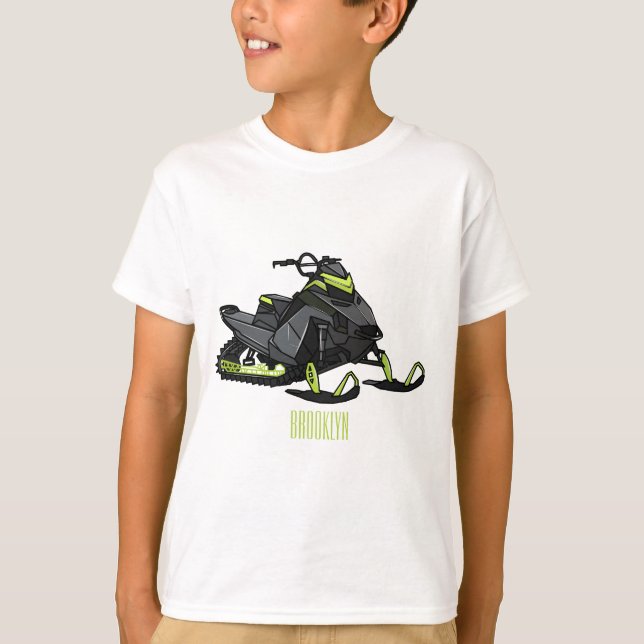 Darstellung des Cartoon Snowmobile T-Shirt (Vorderseite)