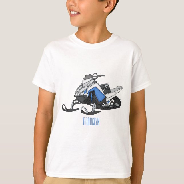 Darstellung des Cartoon Snowmobile T-Shirt (Vorderseite)