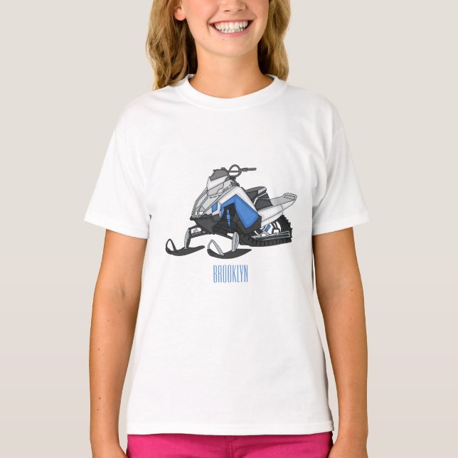 Darstellung des Cartoon Snowmobile T-Shirt (Vorderseite)