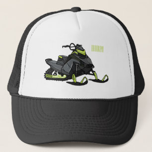 Darstellung des Cartoon Snowmobile Truckerkappe