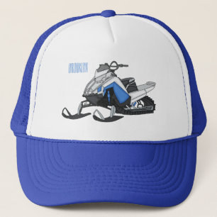 Darstellung des Cartoon Snowmobile Truckerkappe